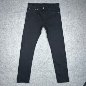 Levi's 510 Denim Jeans Mens 32x32(32x30)  Black Skinny Fit Waterless Casual